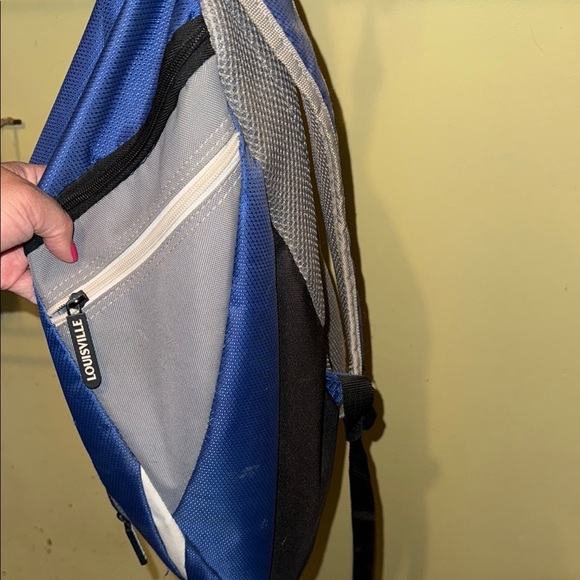 Easton Blue and Gray Backpack with Sleek Design - Picture 3 of 4